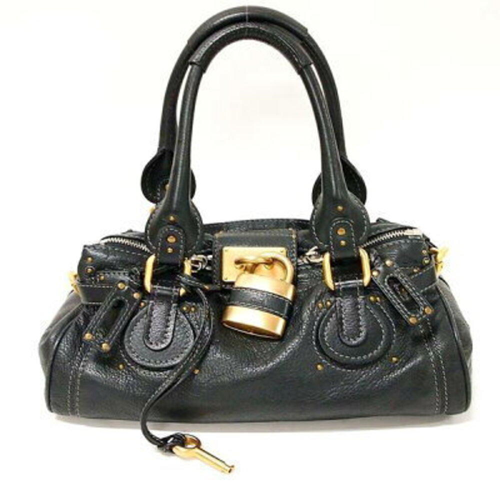 CHLOE BLACK Paddington Handbag Leather Bag B